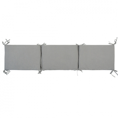 Protector de cuna desenfundable gris