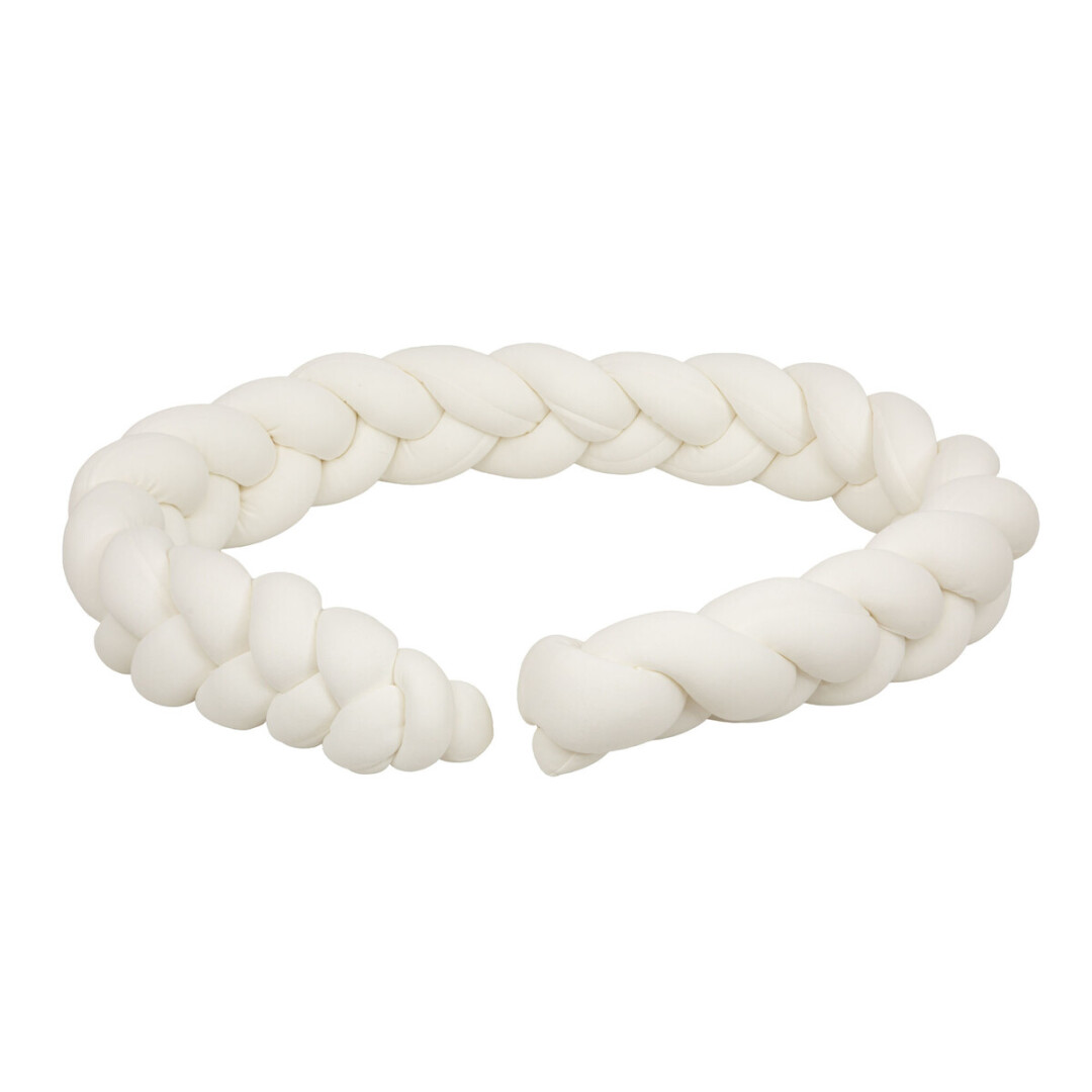 54FU00002743 Protector de cuna trenza blanco 300cm. - Imagen 1