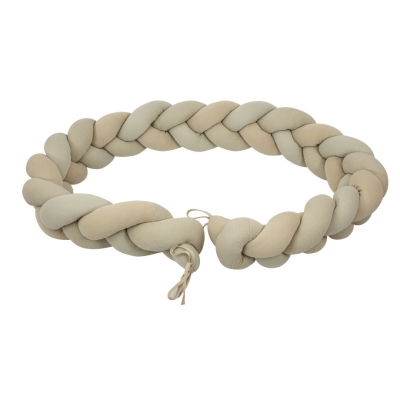 Protector de cuna trenza Basics verde musgo