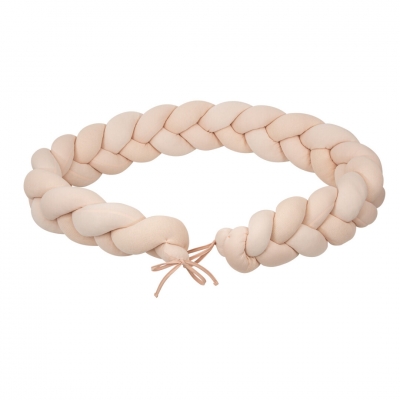 Protector de cuna trenza Basics rosa
