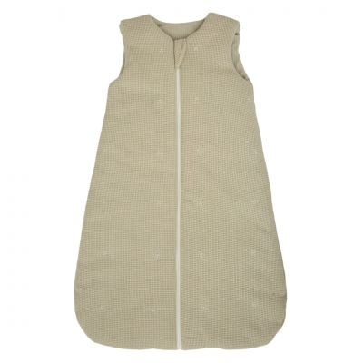 Saco para dormir waffle verde musgo 0-4 meses