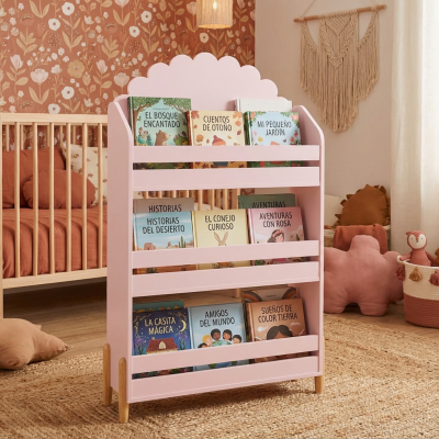 Mueble biblioteca infantil Doucer Flor rosa