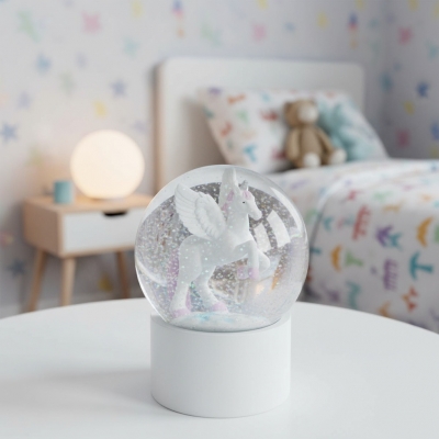 Bola de nieve infantil unicornio