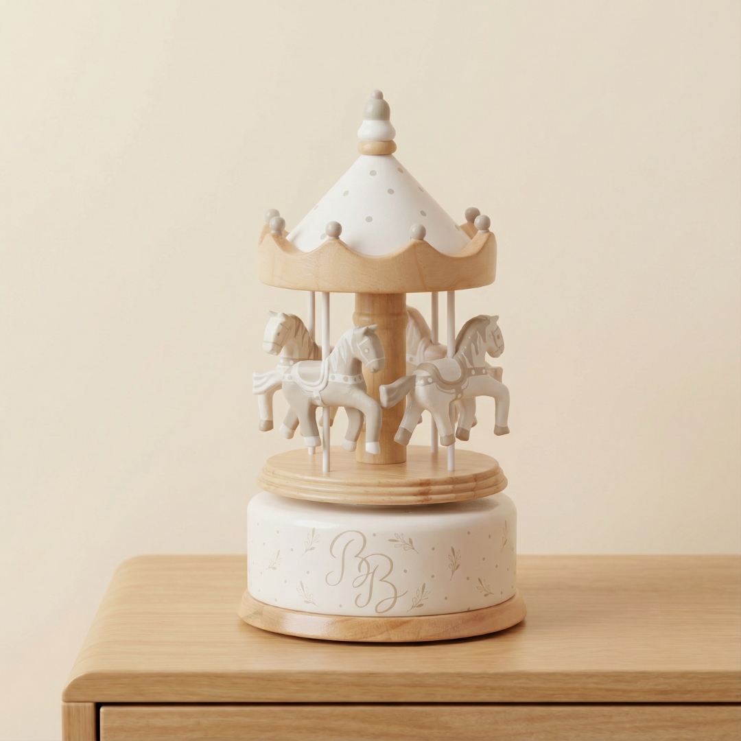 5 Carrusel musical natural taupe - Imagen 1