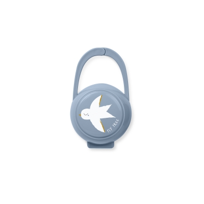 Cajita para 2 chupetes Fly free Dusty blue