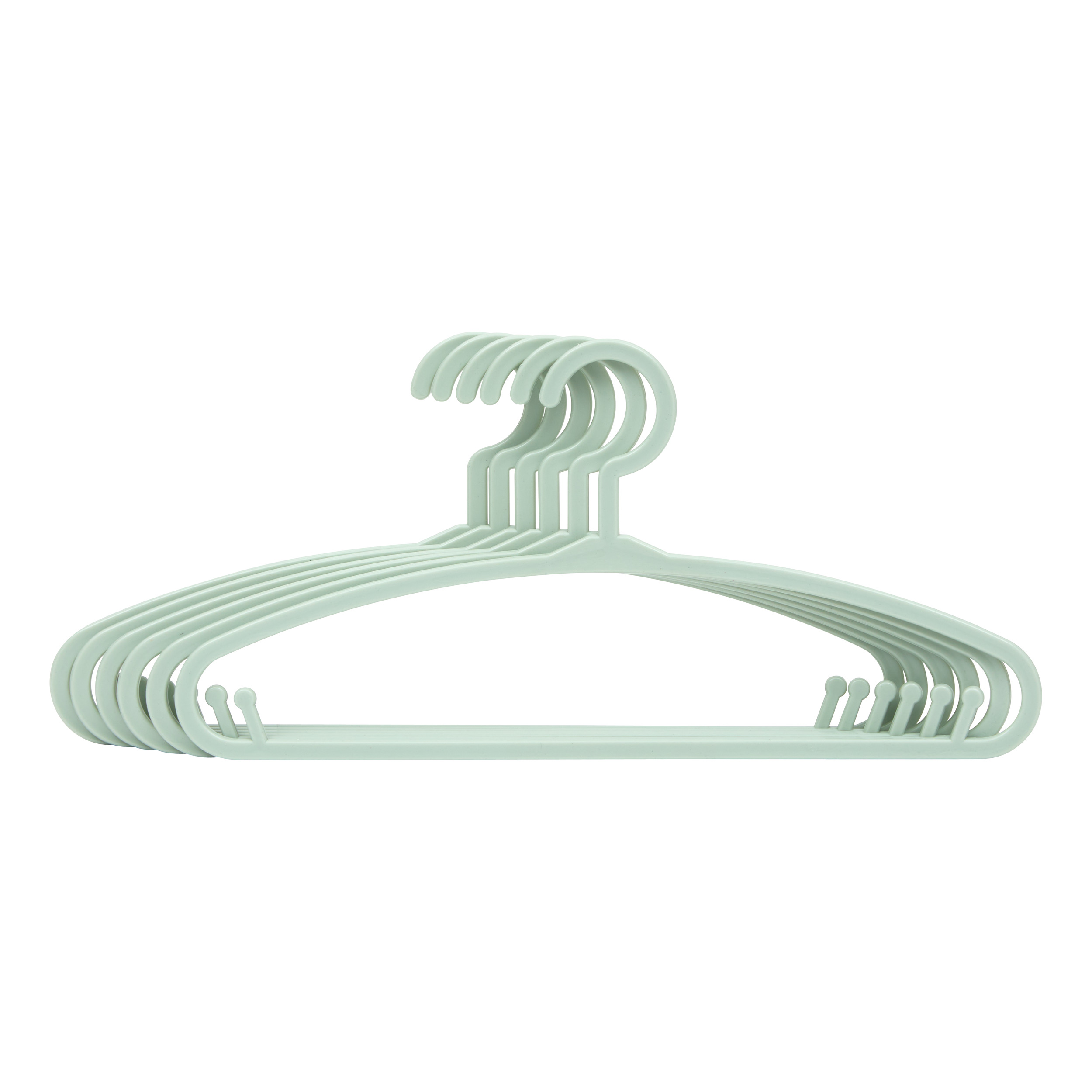 158462E_DEB1 Pack de 6 perchas infantiles verde - Imagen 1