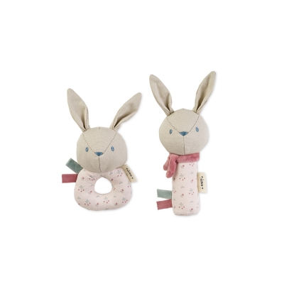 Pack de 2 sonajeros Bunnies Blossom pink