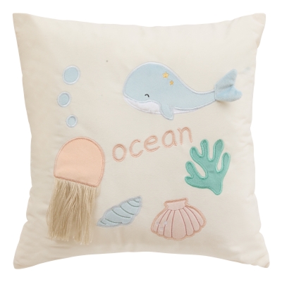 Cojín infantil Ocean bordado 40 x 40 cm