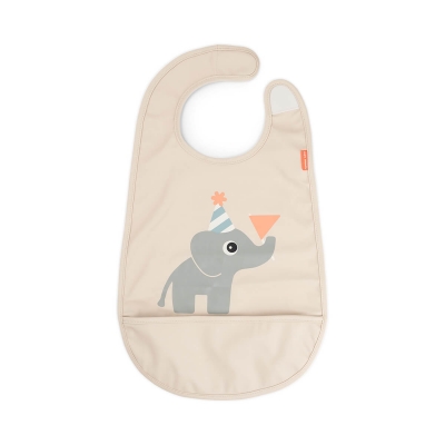 Babero con velcro Celebration sand