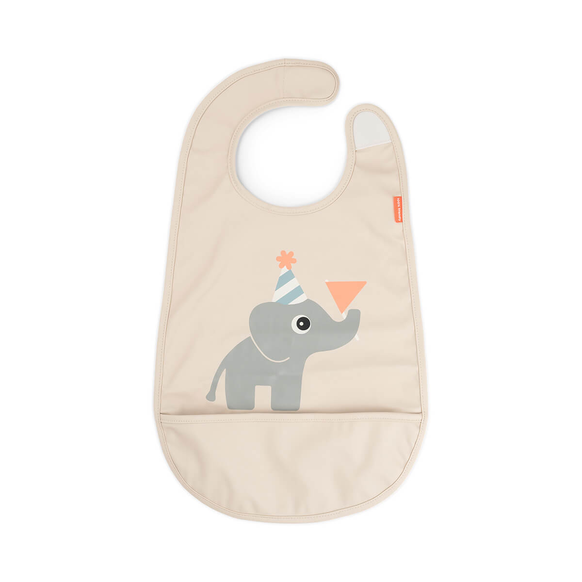 imgi_19_1323239 Babero con velcro Celebration sand - Imagen 1