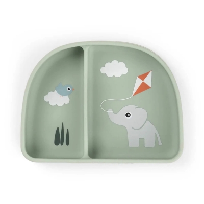 Plato con dos compartimentos Playground green
