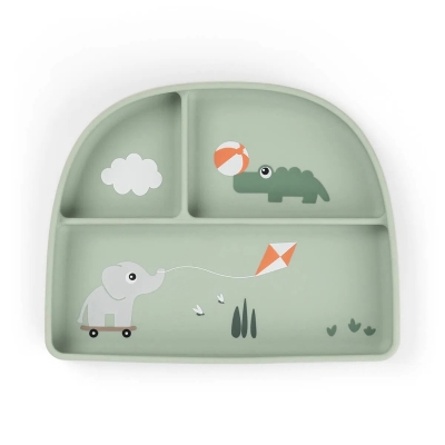 Plato con tres compartimentos Playground green