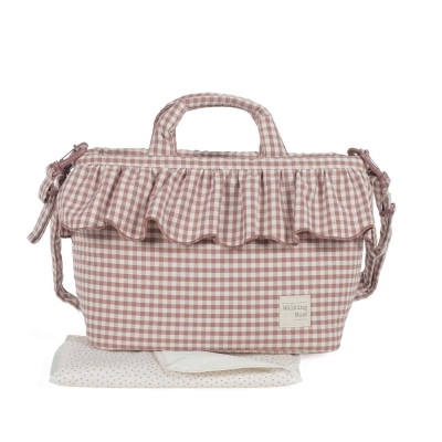 Bolso Canastilla Praliné Vichy moka