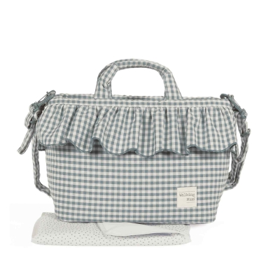 Bolso Canastilla Praliné Vichy matcha