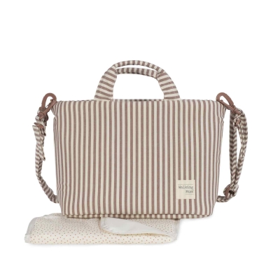 Bolso Canastilla Praliné Rayas moka