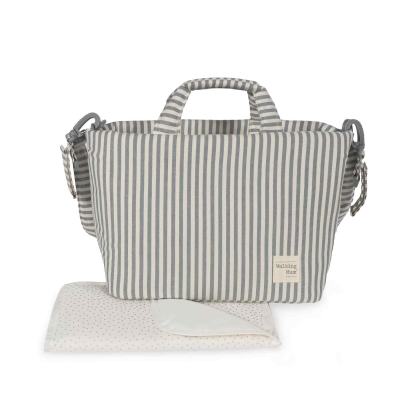 Bolso Canastilla Praliné Rayas matcha