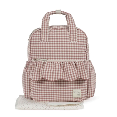 Mochila maternal Praliné vichy moka