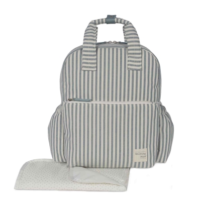 Mochila maternal Praliné Rayas matcha