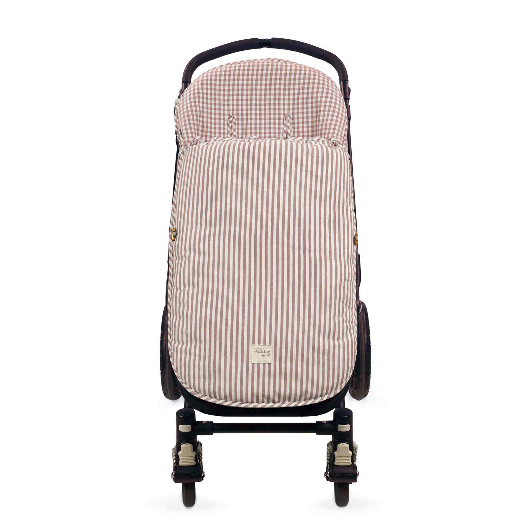 1120800698_a Saco para Silla entretiempo Praliné Vichy/rayas moka - Imagen 1