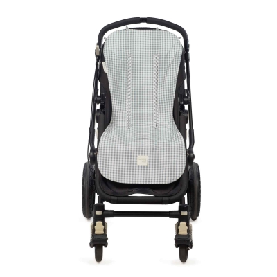 Colchoneta para silla universal Praliné Vichy matcha