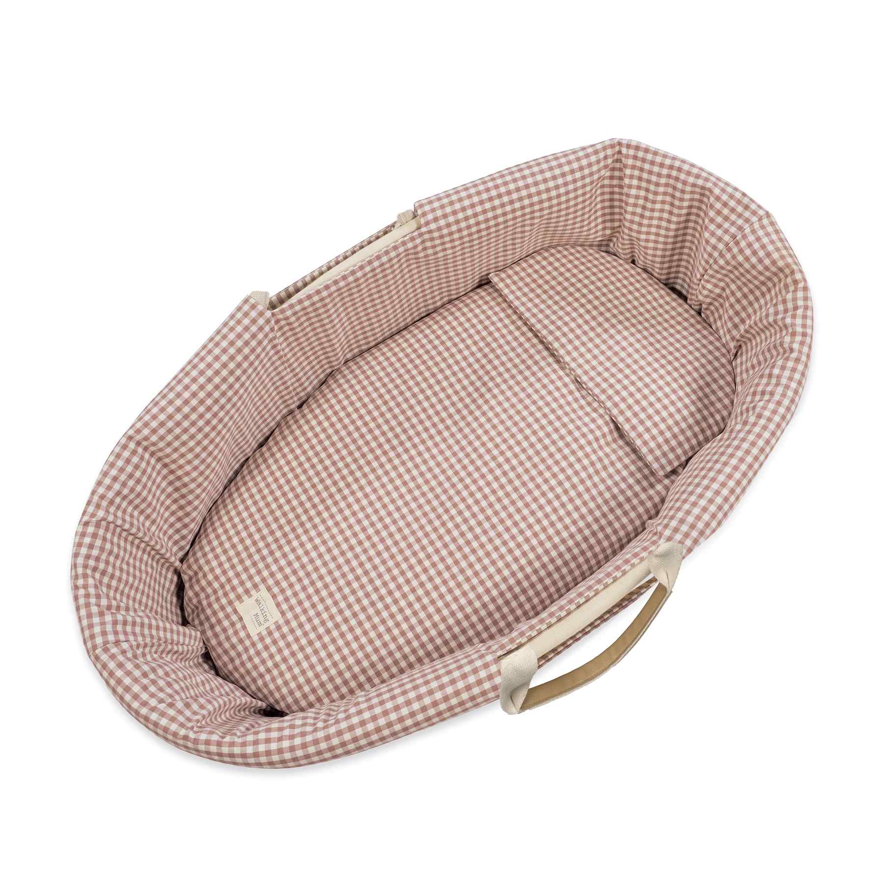 1120800736_c Vestidura para moisés Praliné Vichy/rayas moka - Imagen 1