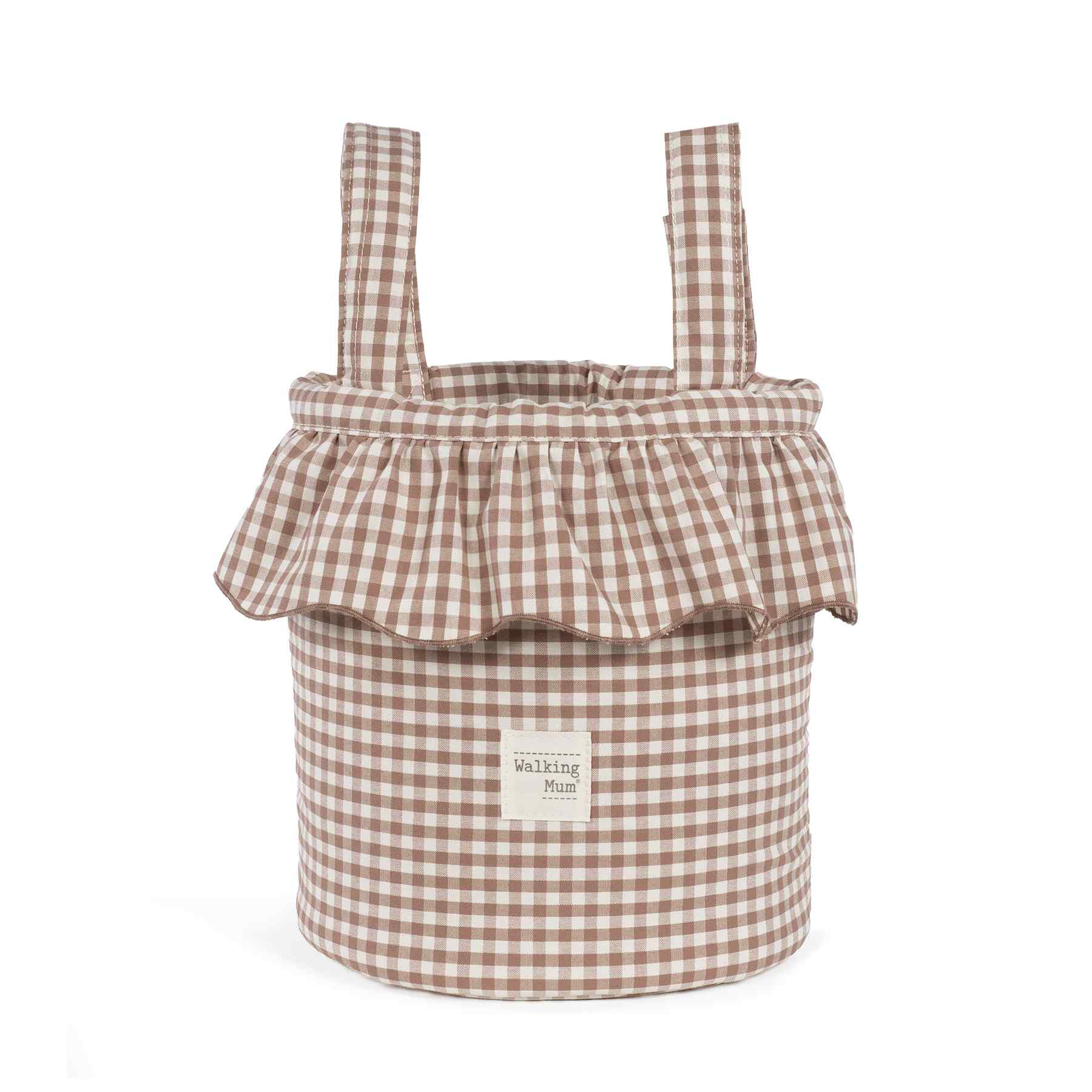1120800804_a Bolso bucket Praliné Vichy moka - Imagen 1