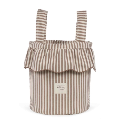Bolso bucket Praliné Rayas moka