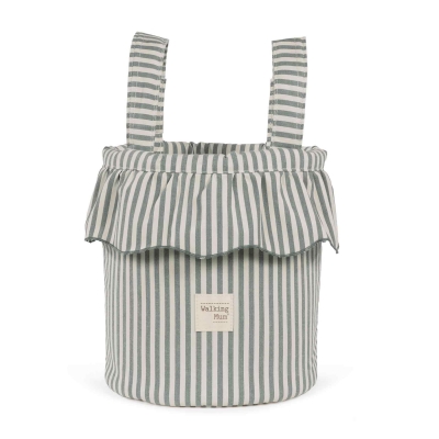 Bolso bucket Praliné Rayas matcha