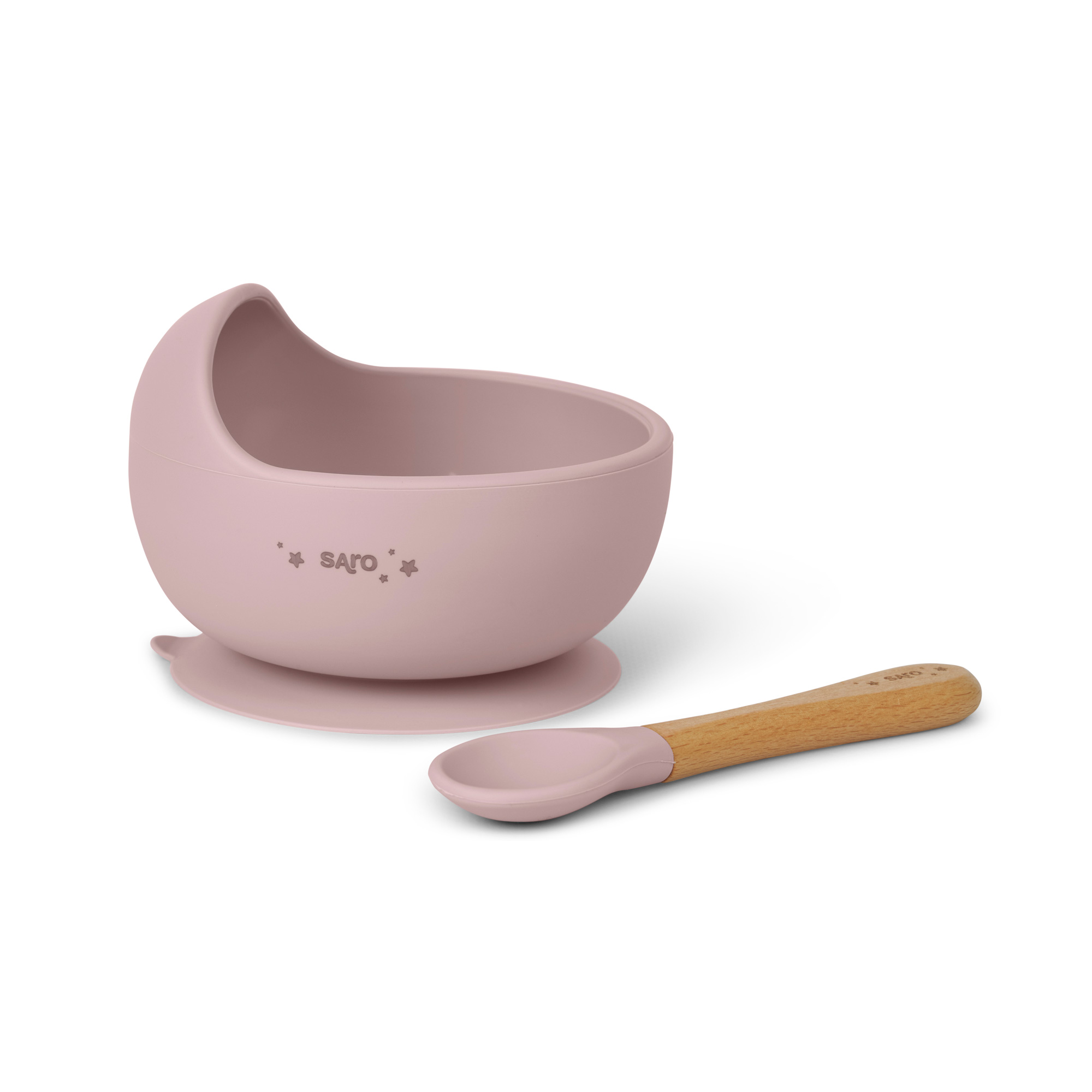 17390 Set de bol y cubierto con ventosa Nordic Dusty pink - Imagen 1
