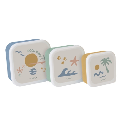 Set de 3 cajitas para alimentos Good vibes