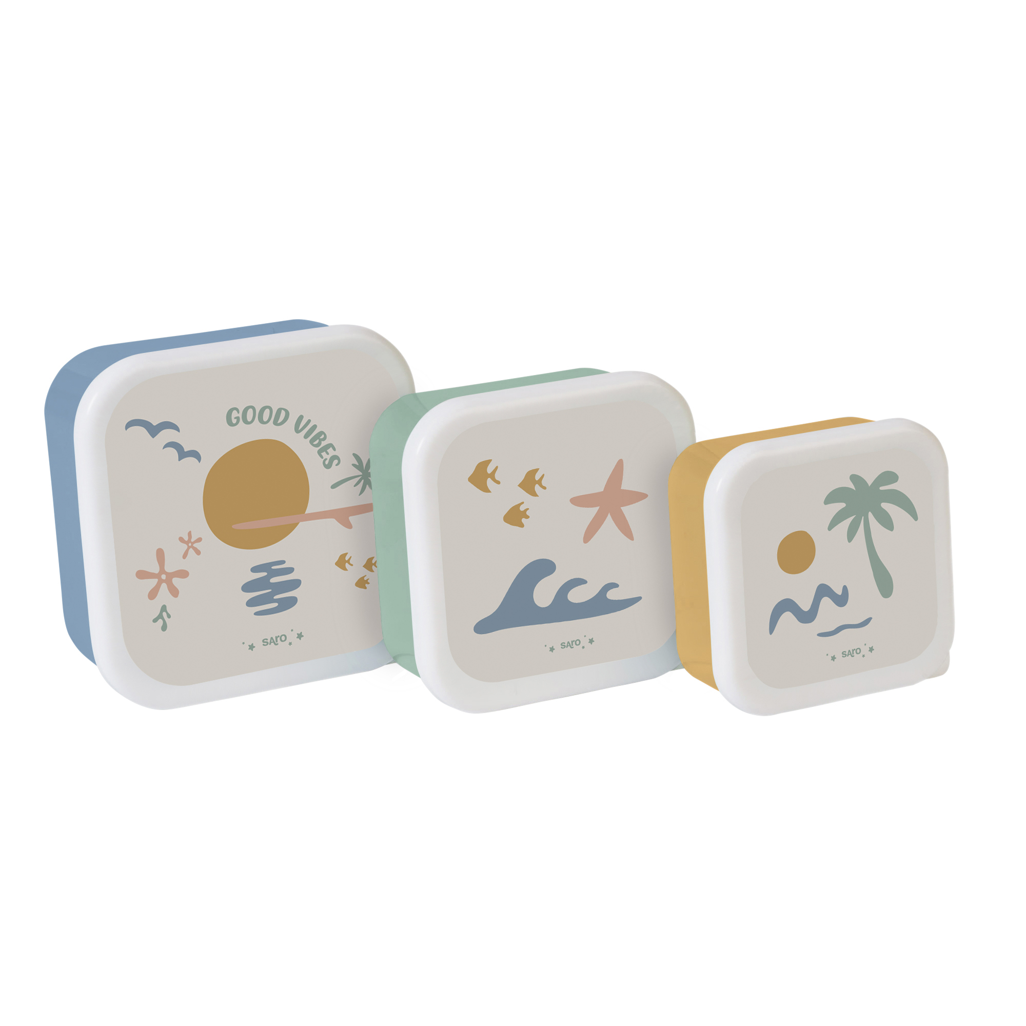 70010_A Set de 3 cajitas para alimentos Good vibes - Imagen 1