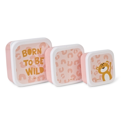 Set de 3 cajitas para alimentos Born to be wild