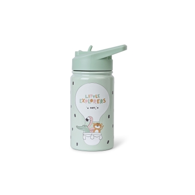 Botella térmica con pajita 350ml. Little explorers