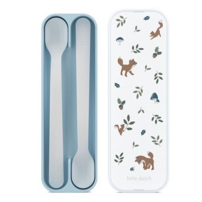 Set de dos cucharas con estuche Forest friends
