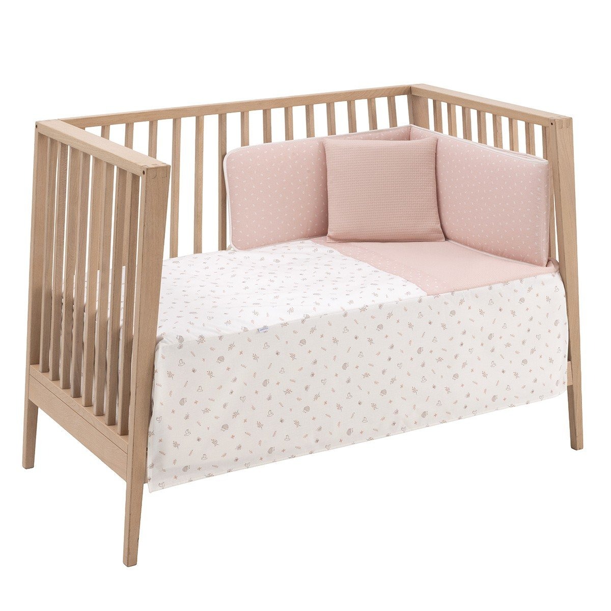 imgi_15_jgo-2-pcscolcha-i-v-cuna-60-calma-rosa-60x120x3-cm Colcha con protector para cuna de 60 Calma rosa - Imagen 1