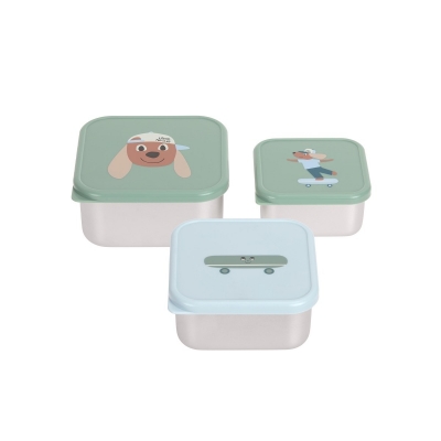 Set de 3 cajitas para alimentos Dog
