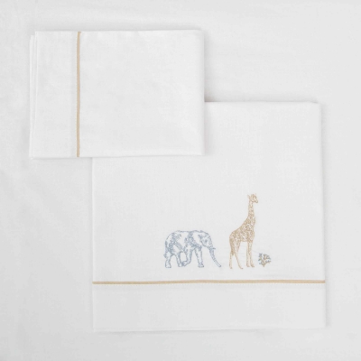 Juego de sábanas algodón 60x120cm Tanzania