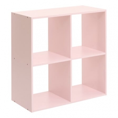 Mueble infantil cuadrado 4 cubos lacado rosa