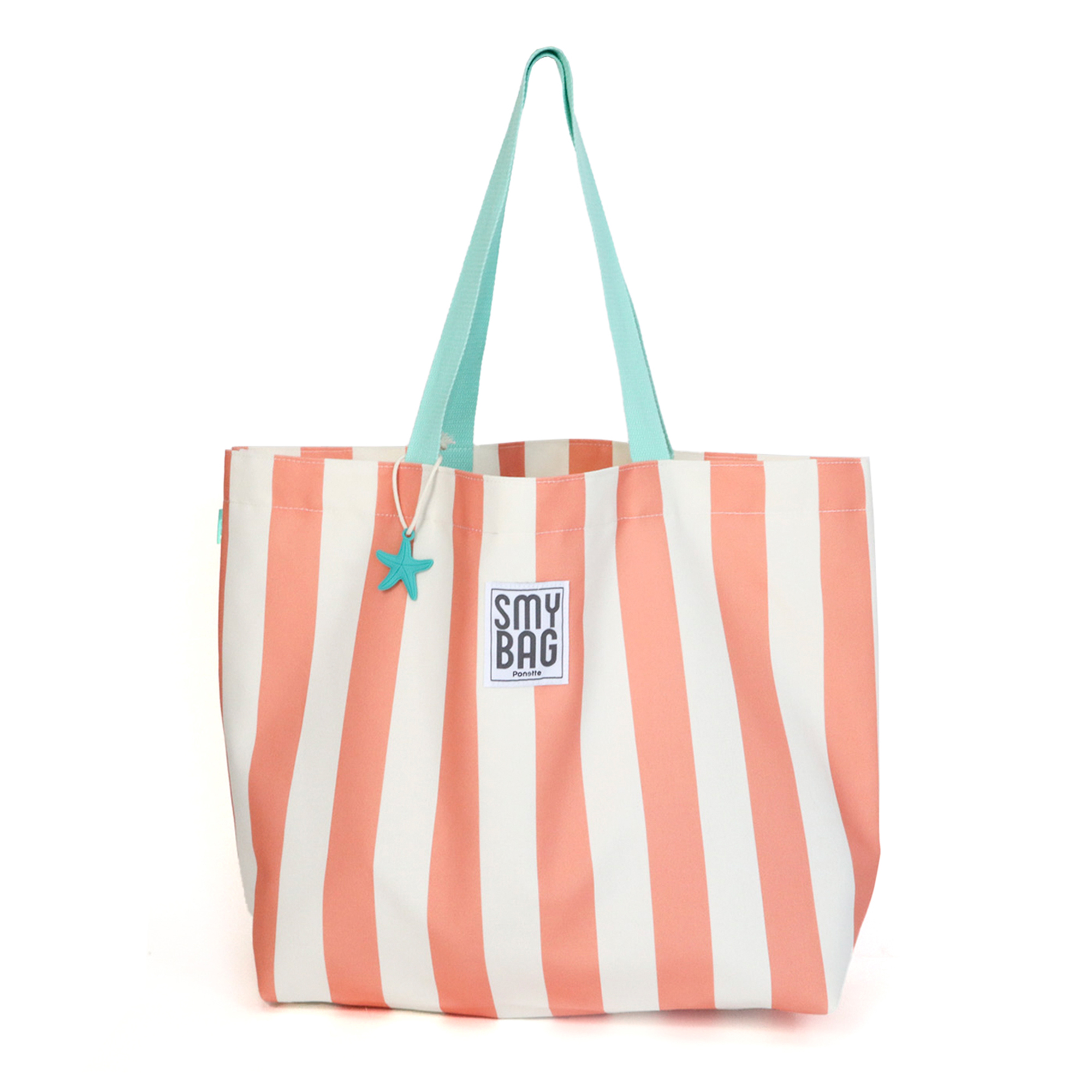 62223 Bolsa de playa BeachLife familiar_0034_Niveles 14 Bolsa de playa familiar rayas coral - Imagen 1