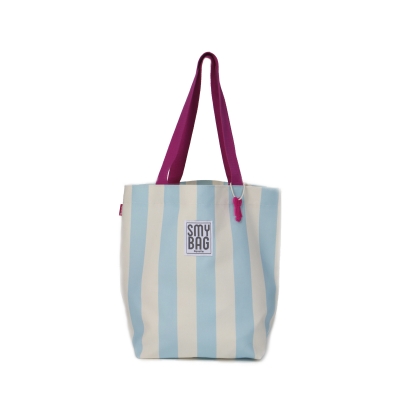 Bolsa de playa individual  rayas azules
