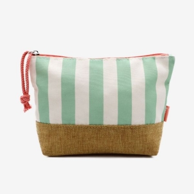 Neceser Sunny Life con rayas verdes
