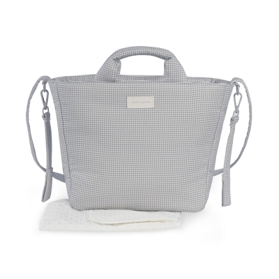 Bolso Canastilla Little Bloom Vichy Gris