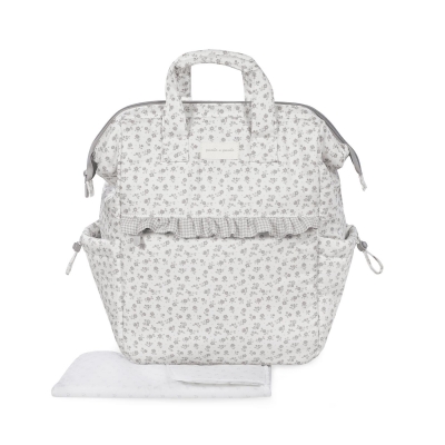Mochila de Paseo Little Bloom Flor Gris