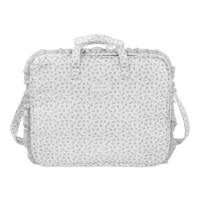 Maleta para el hospital Little Bloom Flor Gris