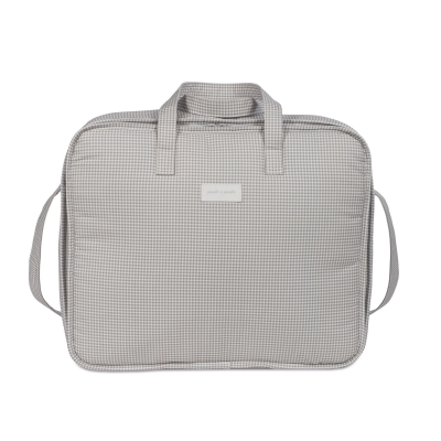 Maleta para el hospital Little Bloom Vichy Gris