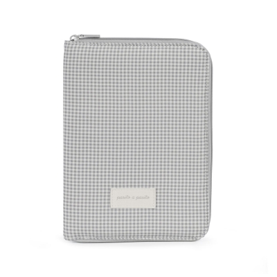 Portadocumentos Little Bloom Vichy Gris