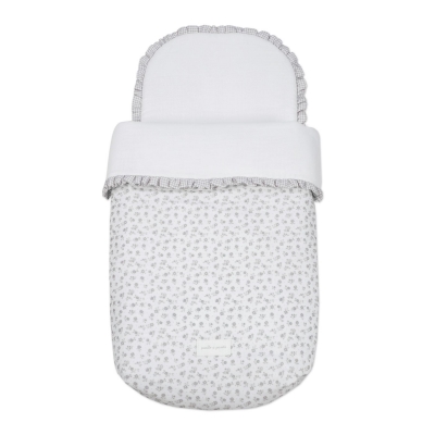 Saco Cuco y Grupo 0 Little Bloom Flor Gris TOG 2.5