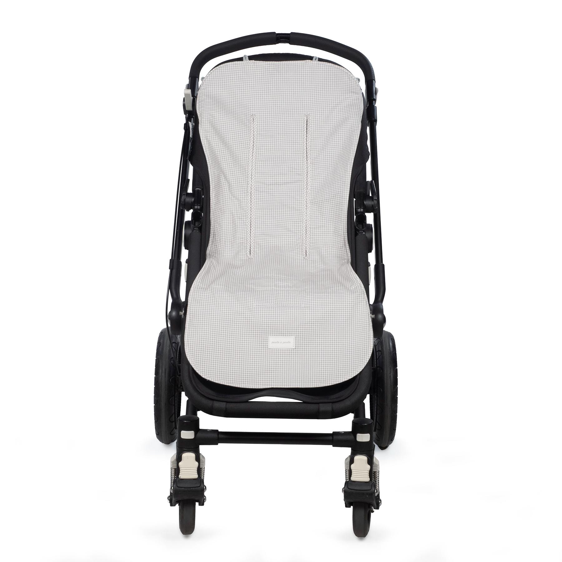 1120900623_a Colchoneta universal para Silla de Paseo Little Bloom Vichy Gris - Imagen 1