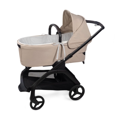 Cubre Cuco con Varillas y Sábana Ajustable Little Bloom Vichy Gris