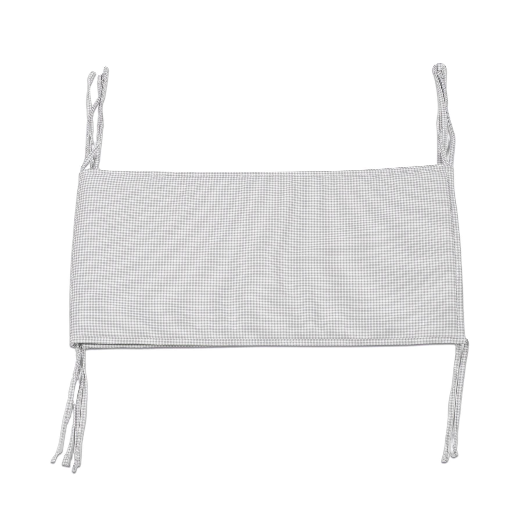 1120900639_a Protector de Cuna (Chichonera) 120x60 cm Little Bloom Vichy Gris - Imagen 1